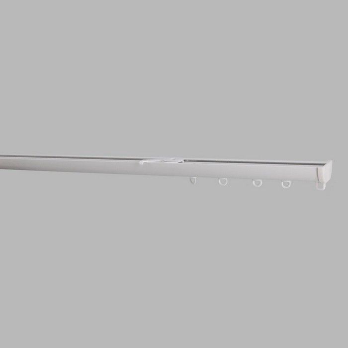 complete gordijnrails half-rond kleur wit in verschillende lengtes